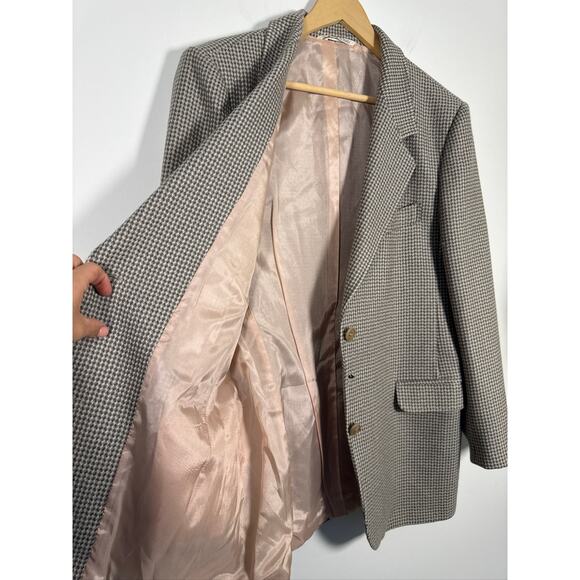 MaxMara Houndstooth Wool Blend Blazer -(AS IS) - Picture 7 of 9